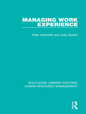 cover image of Managing Work Experience